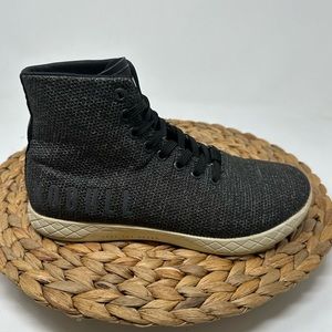 NOBULL High-Top Trainer Black Heather Off White Size Men's 6, Women's 7.5